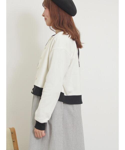 Samansa Mos2（サマンサ モスモス）の「◎配色スウェットカーディガン（カーディガン/ボレロ・レディース・レッド/グレー/キナリ/ブラック・F）」の22枚目の写真