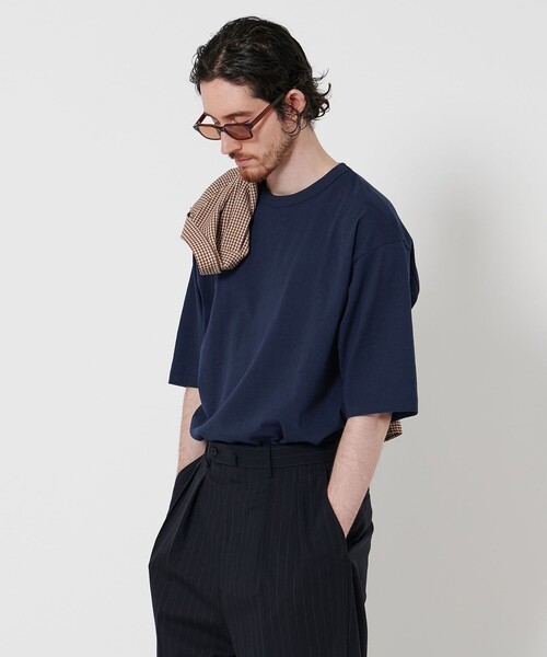 Steven Alan(スティーブンアラン)の「<Steven Alan> コットン ネップ クルーネック Tシャツ NARROW(Tシャツ/カットソー・メンズ・ネイビー/ブラック・XL/L/M/S)」の7枚目の写真