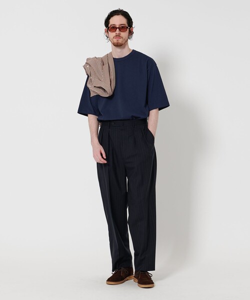 Steven Alan(スティーブンアラン)の「<Steven Alan> コットン ネップ クルーネック Tシャツ NARROW(Tシャツ/カットソー・メンズ・ネイビー/ブラック・XL/L/M/S)」の9枚目の写真