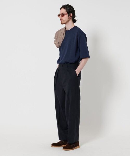 Steven Alan(スティーブンアラン)の「<Steven Alan> コットン ネップ クルーネック Tシャツ NARROW(Tシャツ/カットソー・メンズ・ネイビー/ブラック・XL/L/M/S)」の10枚目の写真