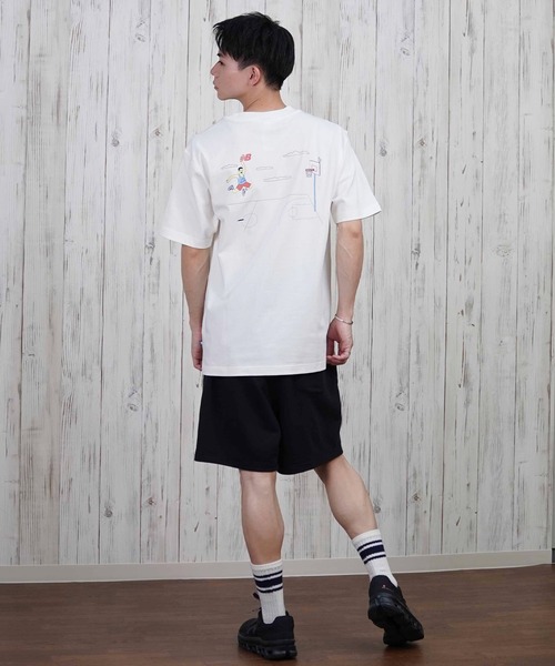 NEW BALANCE（ニューバランス）の「new balance/ニューバランス 半袖Tシャツ/半袖Tee バックプリント ユニセックス MT51934（Tシャツ/カットソー・メンズ・プラム/オフホワイト・M/L/XL）」の6枚目の写真