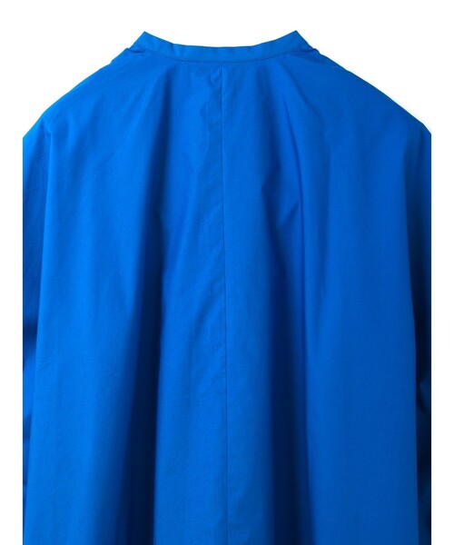 新品タグ付き❤︎mizuiroind スタンドカラーコクーンシャツ BLUE mizuiro ind (ミズイロインド) スタンドカラーコクーンシャツ