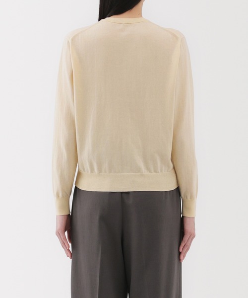 無印良品(ムジルシリョウヒン)の「婦人 UVカット強撚コットンクルーネックカーディガン(カーディガン/ボレロ・レディース・オフホワイト/ブラック/アイボリー/ピンク/ダークグレー/ネイビー/レンガ・S/M/L/XL)」の17枚目の写真