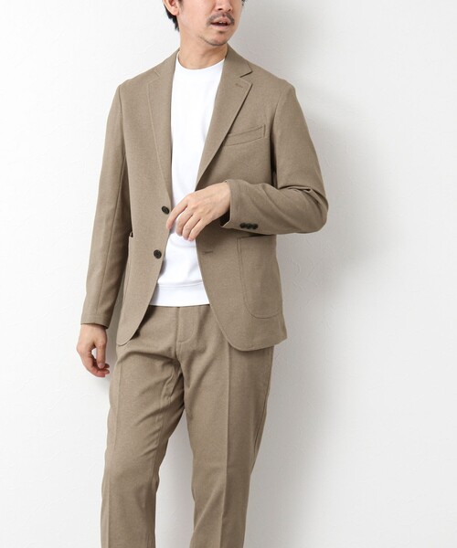 NOLLEY’S（ノーリーズ）の「《セットアップ対応》SMART TECH 吸水速乾メランジOX ストレッチイージーJK 25SS（テーラードジャケット・メンズ・ベージュ/グレー/ネイビー・M/L/S/XL）」の22枚目の写真