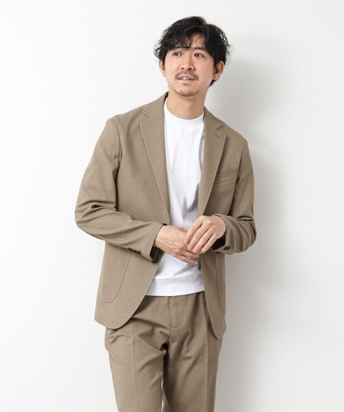 NOLLEY’S（ノーリーズ）の「《セットアップ対応》SMART TECH 吸水速乾メランジOX ストレッチイージーJK 25SS（テーラードジャケット・メンズ・ベージュ/グレー/ネイビー・M/L/S/XL）」の21枚目の写真