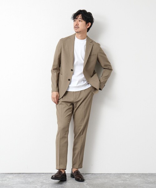 NOLLEY’S（ノーリーズ）の「《セットアップ対応》SMART TECH 吸水速乾メランジOX ストレッチイージーJK 25SS（テーラードジャケット・メンズ・ベージュ/グレー/ネイビー・M/L/S/XL）」の17枚目の写真