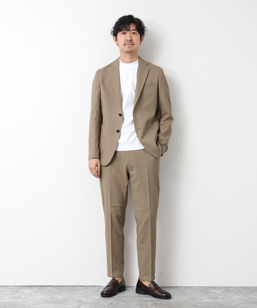 NOLLEY’S（ノーリーズ）の「《セットアップ対応》SMART TECH 吸水速乾メランジOX ストレッチイージーJK 25SS（テーラードジャケット・メンズ・ベージュ/グレー/ネイビー・M/L/S/XL）」の16枚目の写真