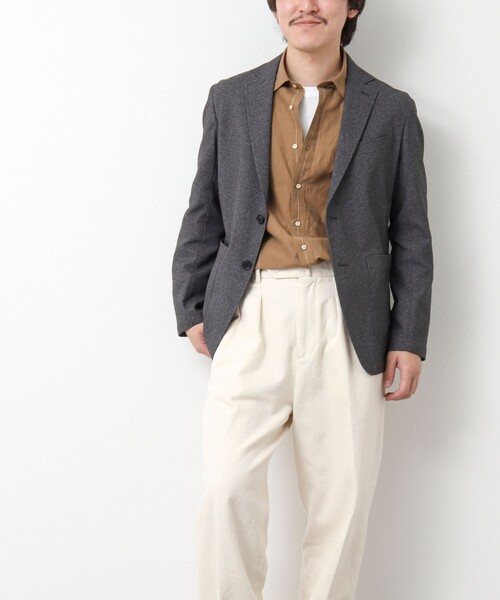 NOLLEY’S（ノーリーズ）の「《セットアップ対応》SMART TECH 吸水速乾メランジOX ストレッチイージーJK 25SS（テーラードジャケット・メンズ・ベージュ/グレー/ネイビー・M/L/S/XL）」の10枚目の写真