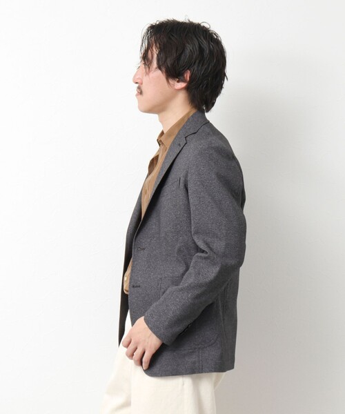 NOLLEY’S（ノーリーズ）の「《セットアップ対応》SMART TECH 吸水速乾メランジOX ストレッチイージーJK 25SS（テーラードジャケット・メンズ・ベージュ/グレー/ネイビー・M/L/S/XL）」の8枚目の写真
