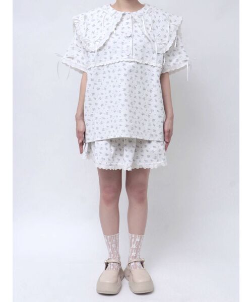 merry jenny（メリージェニー）の「リボンとお花のフリルカラーブラウス（シャツ/ブラウス・レディース・アイボリー・FREE）」の13枚目の写真