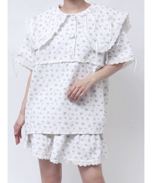 merry jenny（メリージェニー）の「リボンとお花のフリルカラーブラウス（シャツ/ブラウス・レディース・アイボリー・FREE）」の18枚目の写真