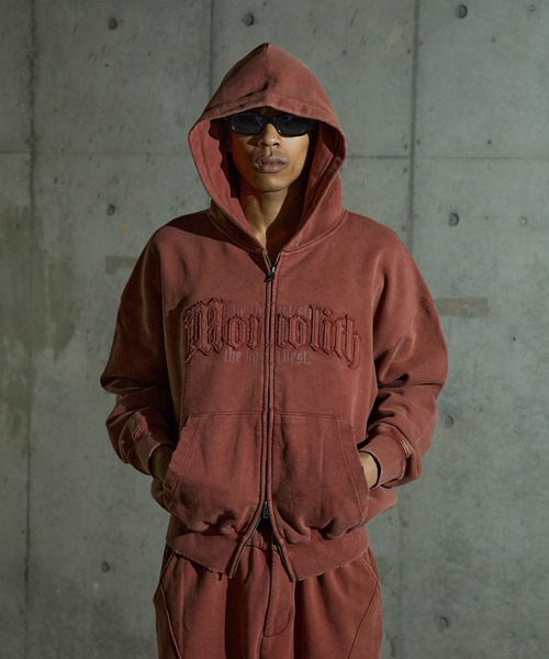 ANDER HUNK（アンダーハンク）の「Damege Overdyed Zip-up Parker/ダメージオーバーダイジップパーカー（パーカー・メンズ・バーガンディー/グレー/ブラック・LARGE/MEDIUM/SMALL）」の17枚目の写真