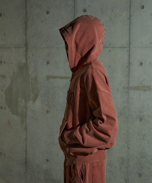 Damege Overdyed Zip-up Parker/ダメージオーバーダイジップ