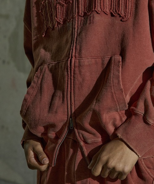 ANDER HUNK（アンダーハンク）の「Damege Overdyed Zip-up Parker/ダメージオーバーダイジップパーカー（パーカー・メンズ・バーガンディー/グレー/ブラック・LARGE/MEDIUM/SMALL）」の22枚目の写真