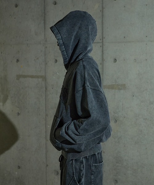 独特な 【送料無料】 Damege Overdyed Zip-up Parker/ダメージオーバーダイジップ トップス