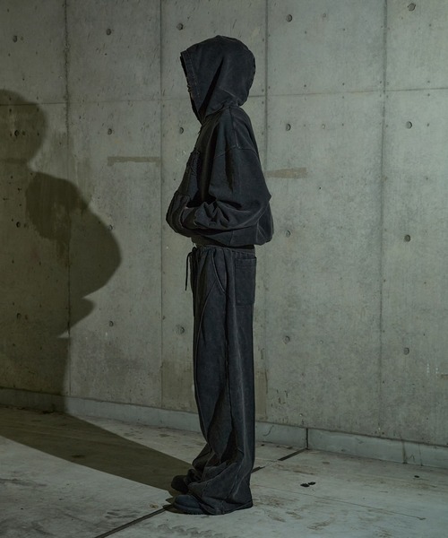 ANDER HUNK ダメージオーバーダイジップパーカー Damege Overdyed Zip-up Parker/ダメージオーバーダイジップ