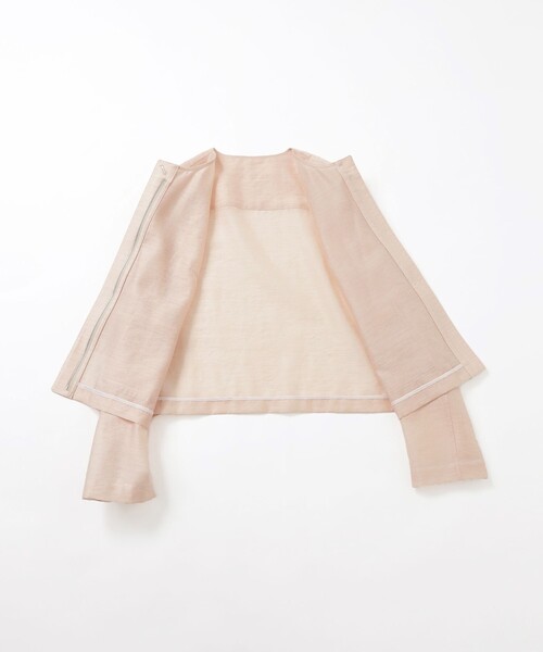 MACKINTOSH LONDON（マッキントッシュ ロンドン）の「シャイニーシアーノーカラージャケット（ノーカラージャケット・レディース・ピンク系その他2/ネイビー・40/38）」の10枚目の写真