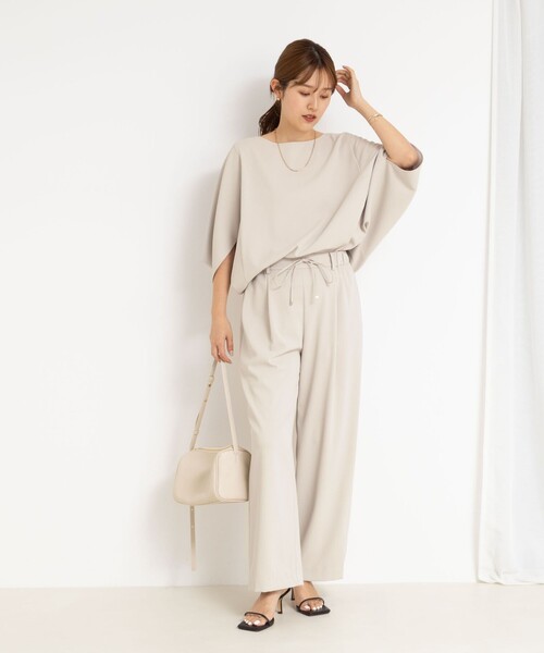 NOLLEY’S(ノーリーズ)の「《セットアップ対応》ツイルコクーンブラウス(シャツ/ブラウス・レディース・ブラック/ホワイト/ネイビー/グレイッシュベージュ・38)」の7枚目の写真