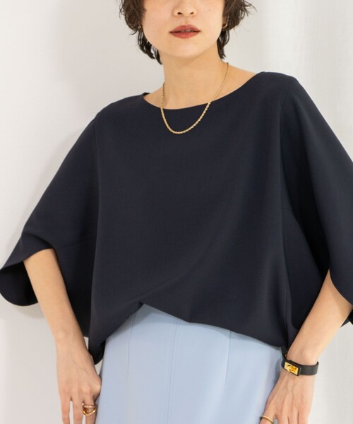 NOLLEY’S(ノーリーズ)の「《セットアップ対応》ツイルコクーンブラウス(シャツ/ブラウス・レディース・ブラック/ホワイト/ネイビー/グレイッシュベージュ・38)」の11枚目の写真