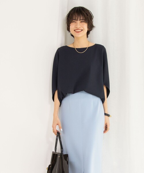 NOLLEY’S(ノーリーズ)の「《セットアップ対応》ツイルコクーンブラウス(シャツ/ブラウス・レディース・ブラック/ホワイト/ネイビー/グレイッシュベージュ・38)」の14枚目の写真
