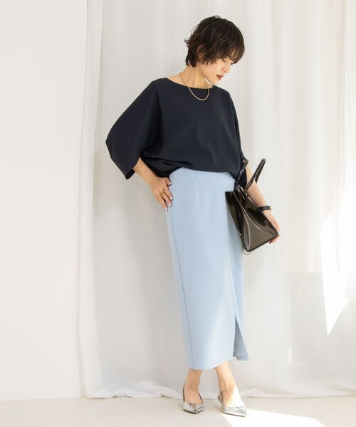 NOLLEY’S(ノーリーズ)の「《セットアップ対応》ツイルコクーンブラウス(シャツ/ブラウス・レディース・ブラック/ホワイト/ネイビー/グレイッシュベージュ・38)」の15枚目の写真