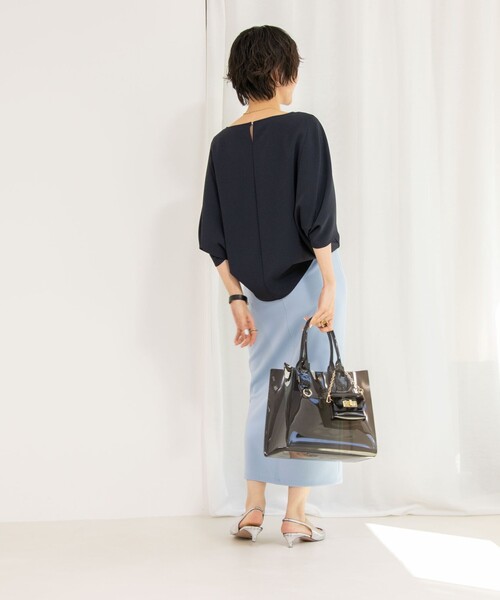 NOLLEY’S(ノーリーズ)の「《セットアップ対応》ツイルコクーンブラウス(シャツ/ブラウス・レディース・ブラック/ホワイト/ネイビー/グレイッシュベージュ・38)」の16枚目の写真