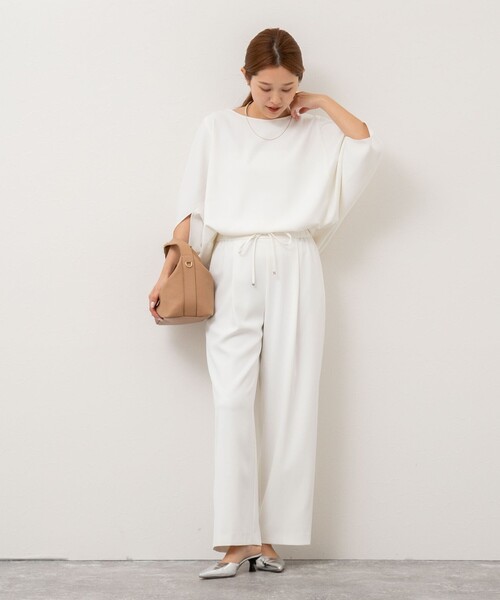 NOLLEY’S(ノーリーズ)の「《セットアップ対応》ツイルコクーンブラウス(シャツ/ブラウス・レディース・ブラック/ホワイト/ネイビー/グレイッシュベージュ・38)」の18枚目の写真