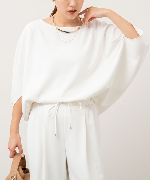 NOLLEY’S(ノーリーズ)の「《セットアップ対応》ツイルコクーンブラウス(シャツ/ブラウス・レディース・ブラック/ホワイト/ネイビー/グレイッシュベージュ・38)」の22枚目の写真
