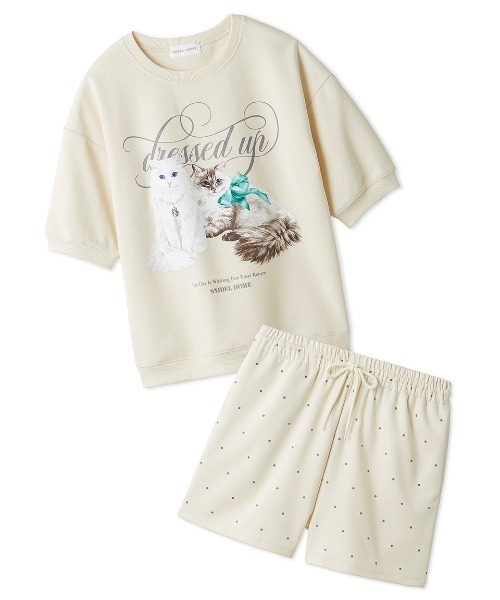 SNIDEL HOME CATスウェットセットアップ セール】CATスウェットセットアップ（ルームウェア/パジャマ