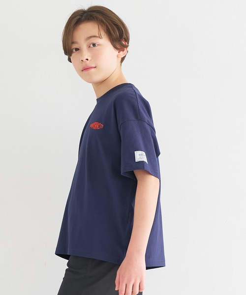 ミュベールあじさいTシャツカットソー濃紺刺繍 ミュベールあじさいTシャツカットソー濃紺刺繍の通販 by ちろゆん's