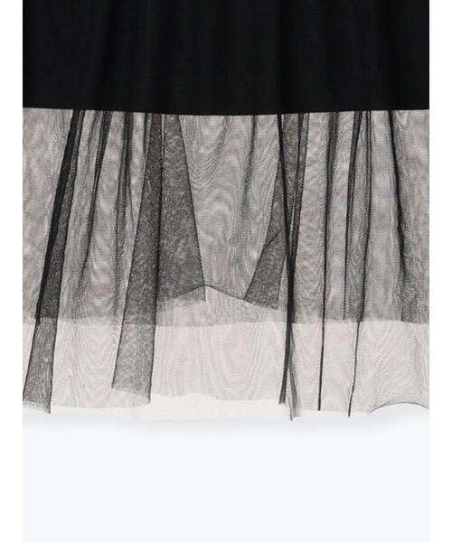 Lugnoncure（ルノンキュール）の「チュールドッキングノースリーブトップス（タンクトップ・レディース・オフホワイト/ブラック・F）」の12枚目の写真