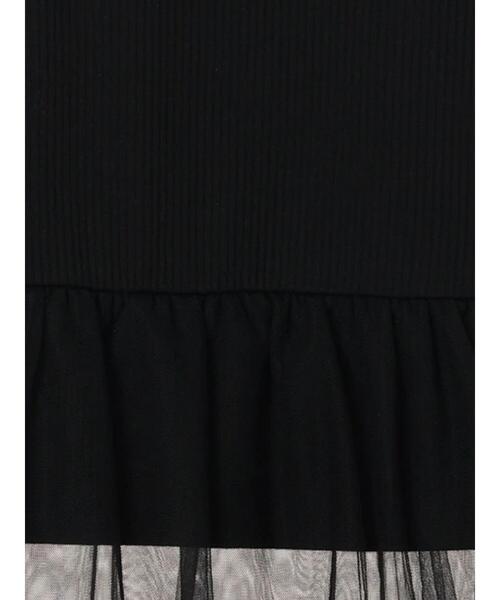 Lugnoncure（ルノンキュール）の「チュールドッキングノースリーブトップス（タンクトップ・レディース・オフホワイト/ブラック・F）」の14枚目の写真