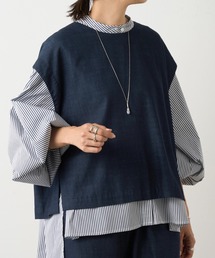 BEARDSLEY ブルー　半袖シャツ J.BRADLEY SHIRT | MADISONBLUE
