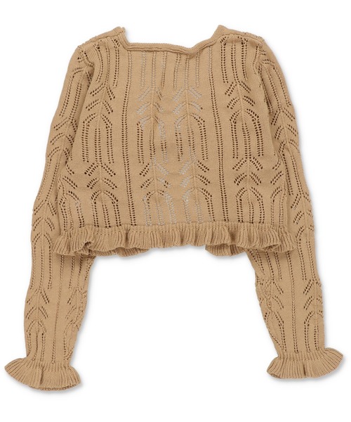 SPINNS(スピンズ)の「ガーリー×レトロの新定番☆クロシェ編みカーディガン(カーディガン/ボレロ・レディース・アイボリー/カーキ/ブラウン/ベージュ/レッド・ONESIZE)」の7枚目の写真