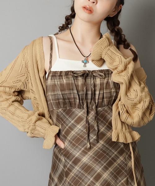 M&#39;S GRACY - 鍵編みニットボレロ ハート透かし編みニットボレロ | outlet | axes femme online shop