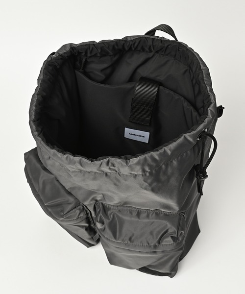 ADAM PATEK(アダムパテック)の「ADAMPATEK/double pockets drawstring backpack/ダブルポケットバックパック(AP2519035)(バックパック/リュック・レディース・ブラック/グレー・FREE)」の16枚目の写真