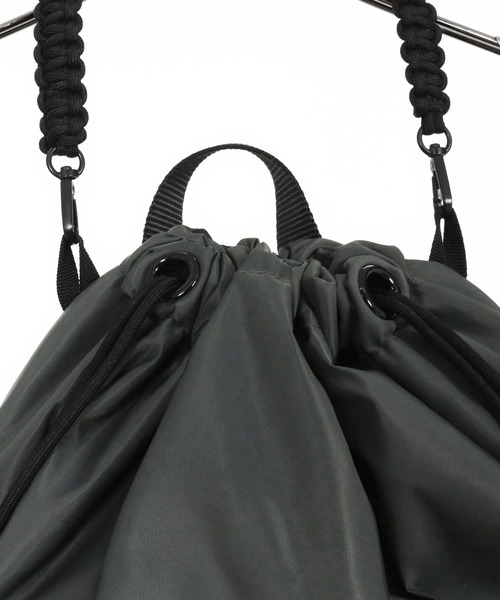 ADAM PATEK(アダムパテック)の「ADAMPATEK/double pockets drawstring backpack/ダブルポケットバックパック(AP2519035)(バックパック/リュック・レディース・ブラック/グレー・FREE)」の18枚目の写真