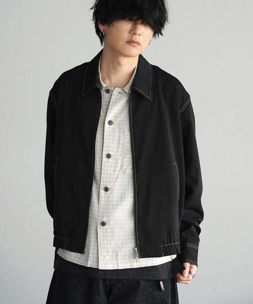 WYM LIDNM（ウィム バイ リドム）の「RAYON JACQUARD CROPPED SHIRT