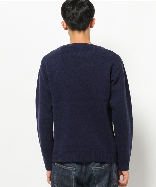 CIAOPANIC TYPY(チャオパニックティピー)の「オブレクトバイカラーニット(ニット/セーター・メンズ・ネイビー/ホワイト/ブラック・MEDIUM/LARGE)」の5枚目の写真