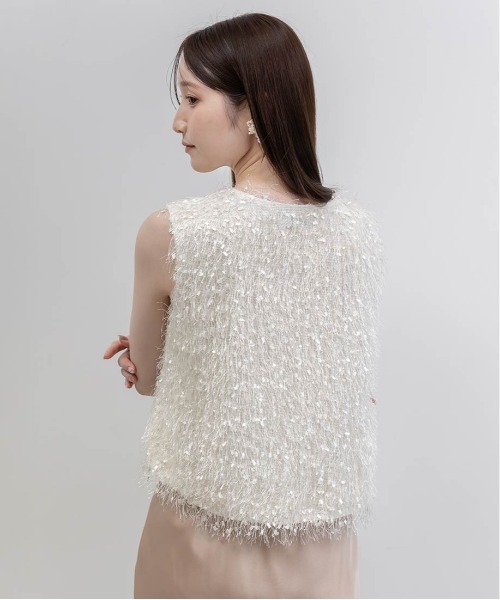 RANDA（ランダ）の「シャギートップス＆サテンナロースカートセット（ワンピース・レディース・グレー/ホワイト/ピンク・0/1）」の21枚目の写真