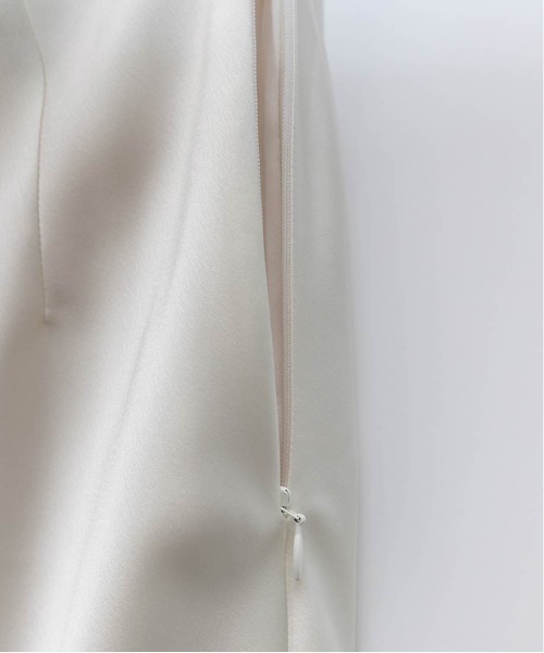 RANDA（ランダ）の「シャギートップス＆サテンナロースカートセット（ワンピース・レディース・グレー/ホワイト/ピンク・0/1）」の9枚目の写真