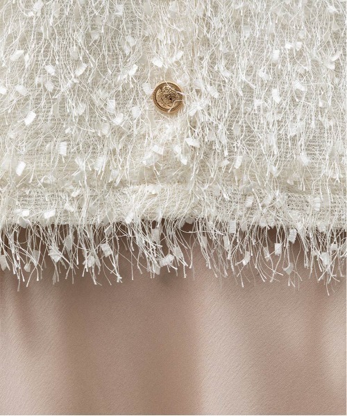 RANDA（ランダ）の「シャギートップス＆サテンナロースカートセット（ワンピース・レディース・グレー/ホワイト/ピンク・0/1）」の11枚目の写真