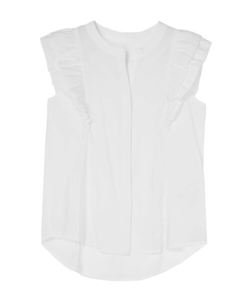 LAGUNAMOON(ラグナムーン)の「バルーンショルダーブラウス(シャツ/ブラウス・レディース・ホワイト/ライトグリーン/モカ・FREE)」の1枚目の写真