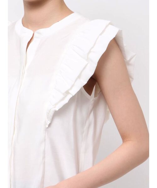 LAGUNAMOON(ラグナムーン)の「バルーンショルダーブラウス(シャツ/ブラウス・レディース・ホワイト/ライトグリーン/モカ・FREE)」の9枚目の写真