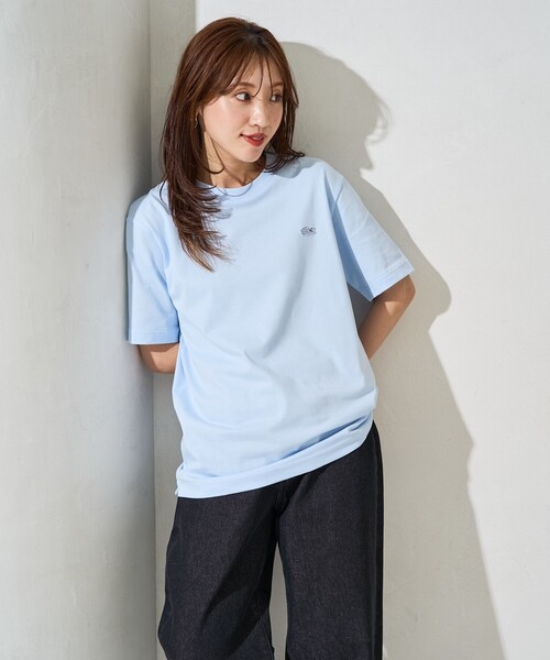 FREAK'S STORE(フリークスストア)の「限定展開 LACOSTE/ラコステ ワンポイントロゴ半袖Tシャツ(Tシャツ/カットソー・レディース・オフホワイト/ブラック/サックスブルー/イエロー/ネイビー・3/2/4/5/6)」の7枚目の写真