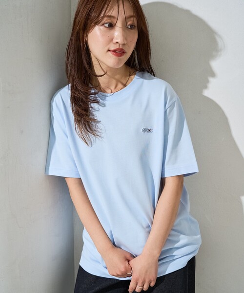 FREAK'S STORE(フリークスストア)の「限定展開 LACOSTE/ラコステ ワンポイントロゴ半袖Tシャツ(Tシャツ/カットソー・レディース・オフホワイト/ブラック/サックスブルー/イエロー/ネイビー・3/2/4/5/6)」の8枚目の写真