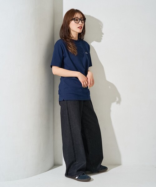 FREAK'S STORE(フリークスストア)の「限定展開 LACOSTE/ラコステ ワンポイントロゴ半袖Tシャツ(Tシャツ/カットソー・レディース・オフホワイト/ブラック/サックスブルー/イエロー/ネイビー・3/2/4/5/6)」の18枚目の写真