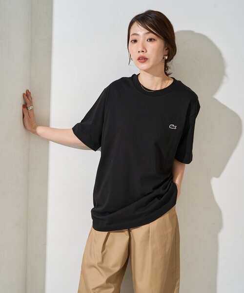 Lacoste ラコステ ロゴ 半袖 Tシャツ 関税送料込み LACOSTE ラコステ 半袖Tシャツ メンズ COTTON JERSEY SIGN PRINT