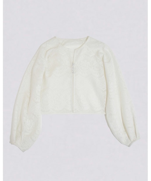 kiehtova（キエトヴァ）の「【kiehtova】LACE VOLUMESLEEVE BLOUSE/レース ボリュームスリーブ ブラウス（シャツ/ブラウス・レディース・ホワイト/ブラック・FREE）」の11枚目の写真