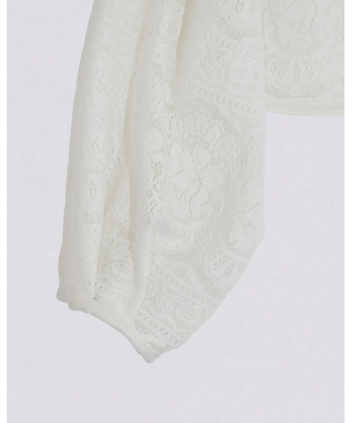 kiehtova（キエトヴァ）の「【kiehtova】LACE VOLUMESLEEVE BLOUSE/レース ボリュームスリーブ ブラウス（シャツ/ブラウス・レディース・ホワイト/ブラック・FREE）」の13枚目の写真